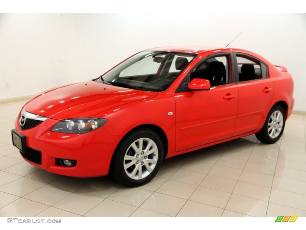 True Red 2008 Mazda MAZDA3 i Sport Sedan Exterior Photo #95009623