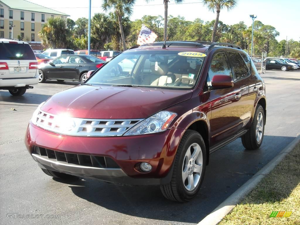 2005 Murano SL - Merlot Metallic / Cafe Latte photo #7