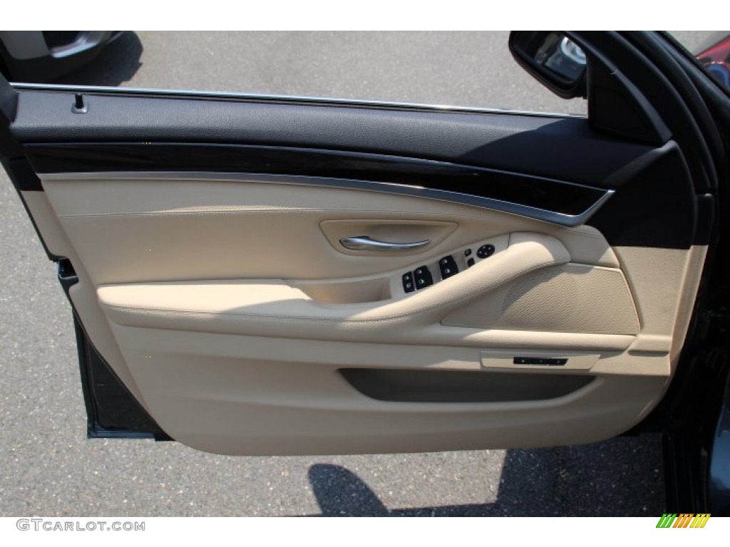 2012 BMW 5 Series 528i xDrive Sedan Venetian Beige Door Panel Photo #95020015