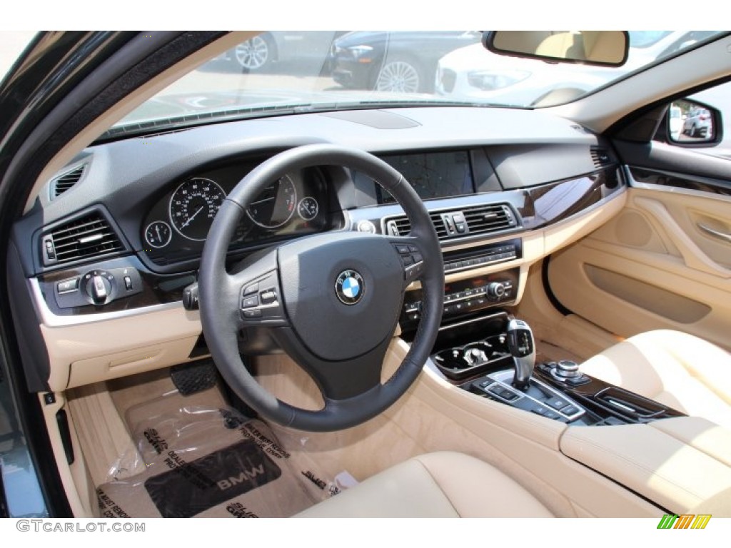 Venetian Beige Interior 2012 BMW 5 Series 528i xDrive Sedan Photo #95020027