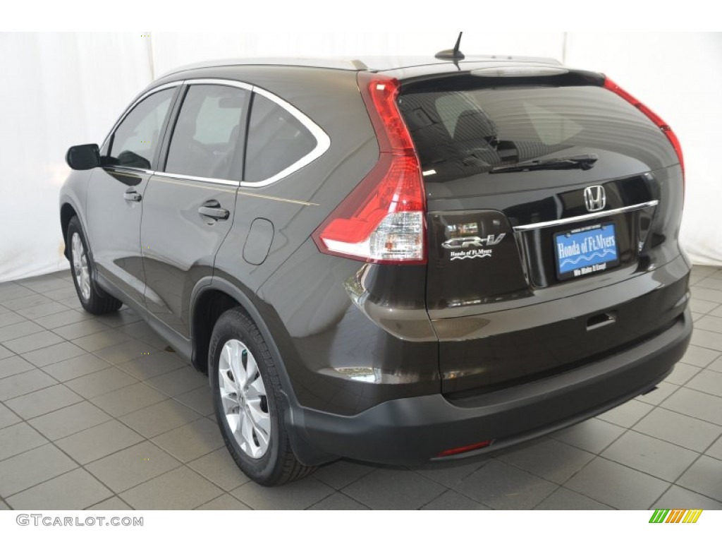 2013 CR-V EX-L - Kona Coffee Metallic / Black photo #6