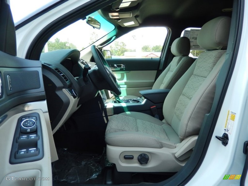Medium Light Stone Interior 2015 Ford Explorer FWD Photo #95021242