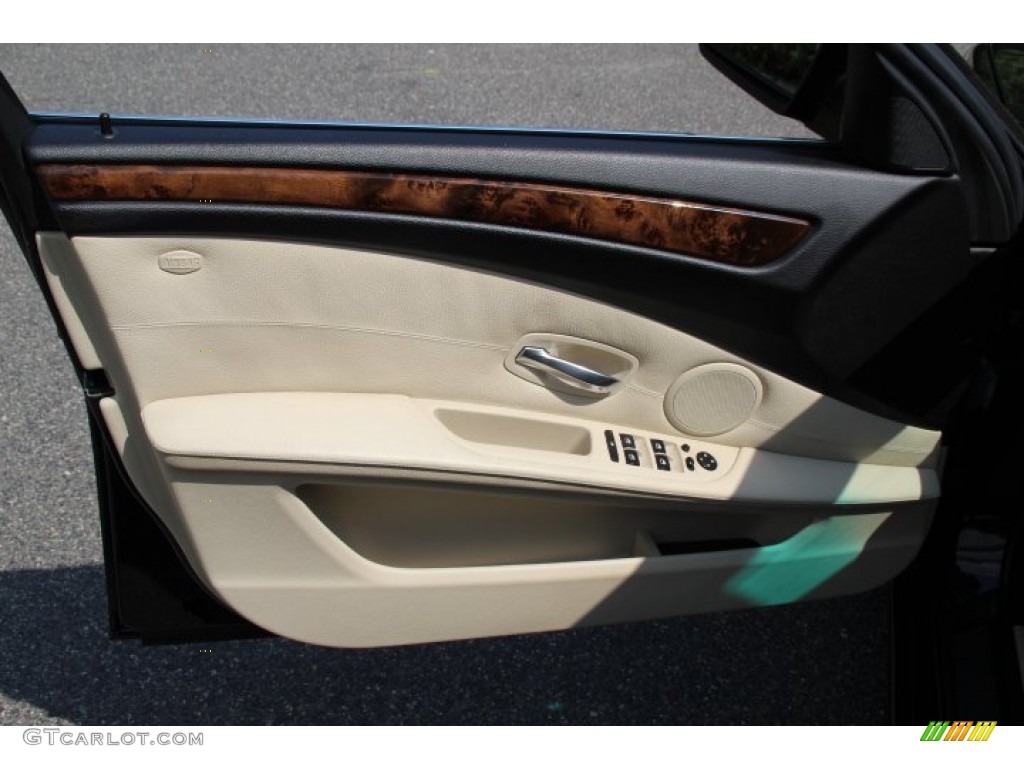 2008 5 Series 528i Sedan - Monaco Blue Metallic / Cream Beige Dakota Leather photo #9