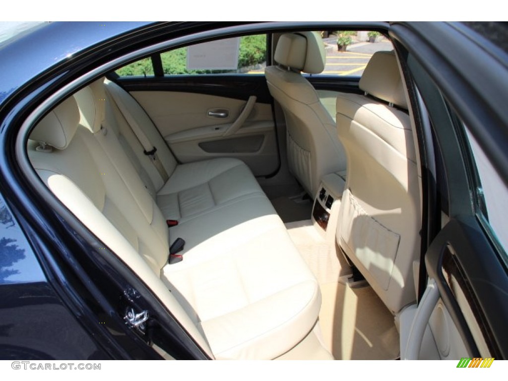 2008 5 Series 528i Sedan - Monaco Blue Metallic / Cream Beige Dakota Leather photo #23