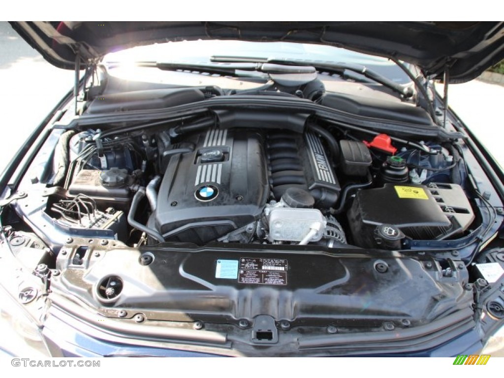 2008 5 Series 528i Sedan - Monaco Blue Metallic / Cream Beige Dakota Leather photo #28