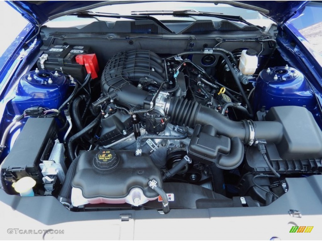 2014 Mustang V6 Premium Coupe - Deep Impact Blue / Charcoal Black photo #10