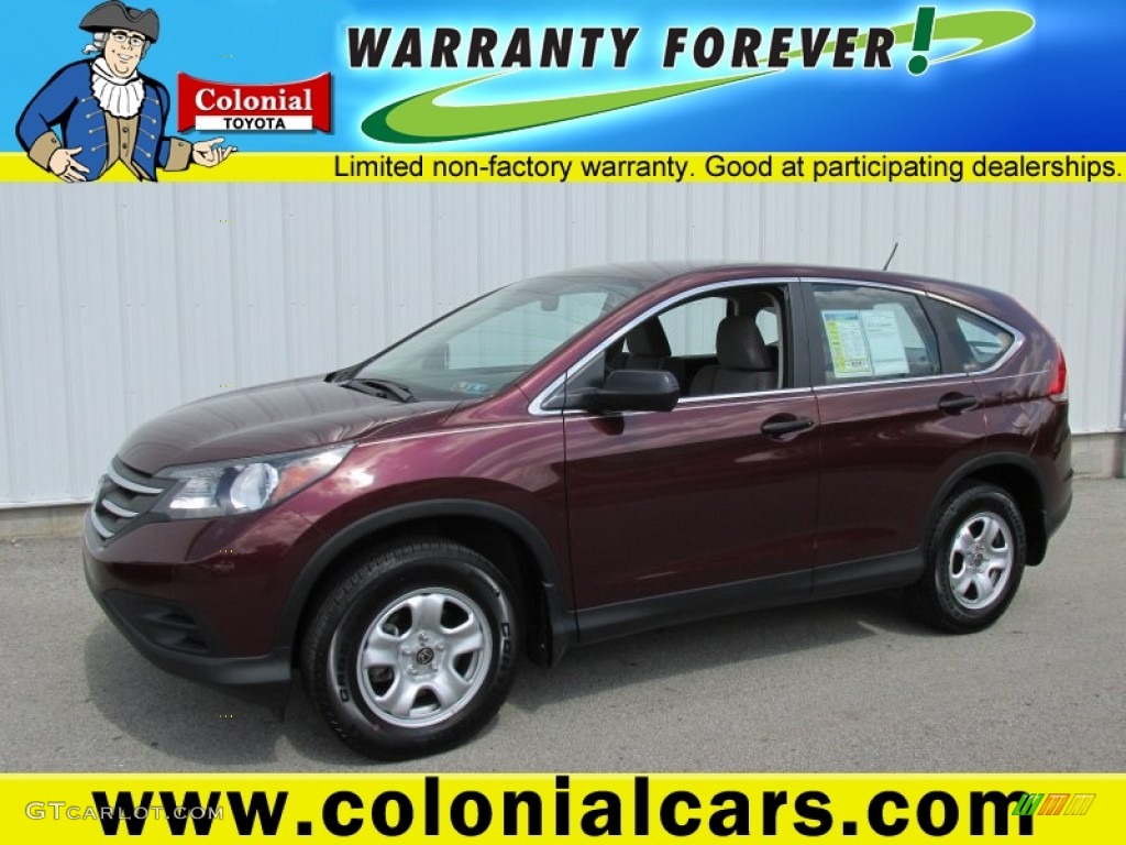 2012 CR-V LX - Basque Red Pearl II / Gray photo #1