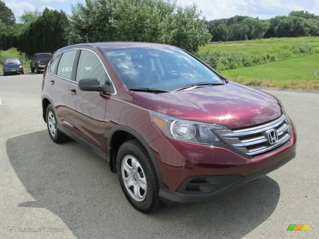 2012 CR-V LX - Basque Red Pearl II / Gray photo #7