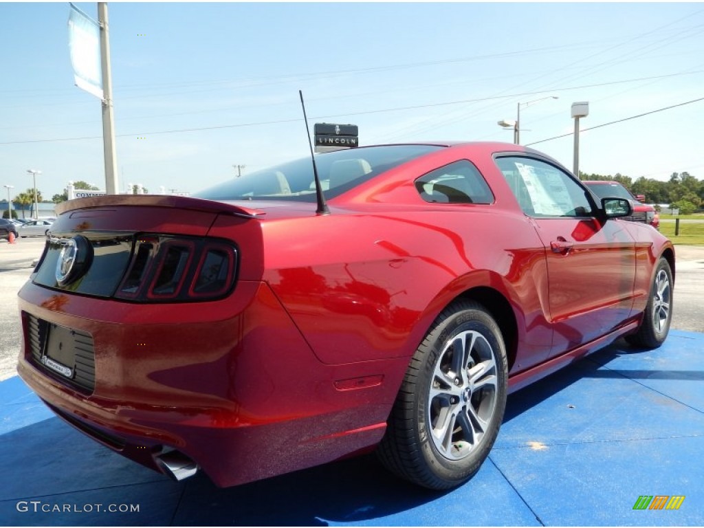 2014 Mustang V6 Coupe - Ruby Red / Medium Stone photo #3