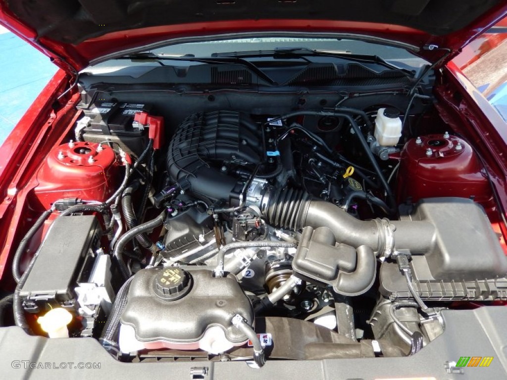 2014 Mustang V6 Coupe - Ruby Red / Medium Stone photo #11