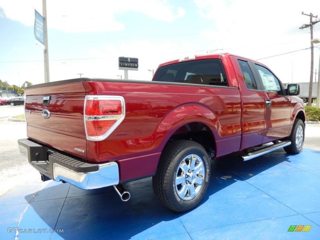 2014 F150 XLT SuperCab - Ruby Red / Pale Adobe photo #3