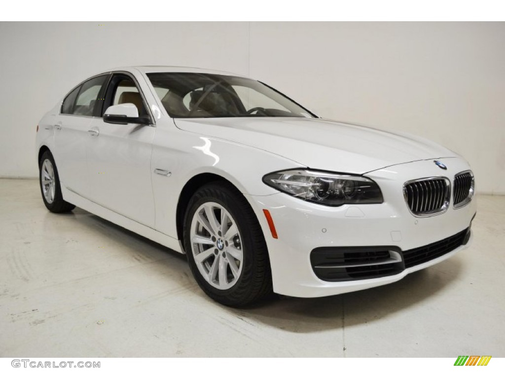 Mineral White Metallic 2014 BMW 5 Series 528i Sedan Exterior Photo #95026048