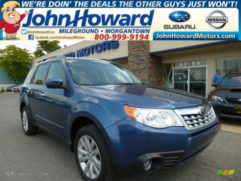 2012 Forester 2.5 X Premium - Marine Blue Metallic / Black photo #1