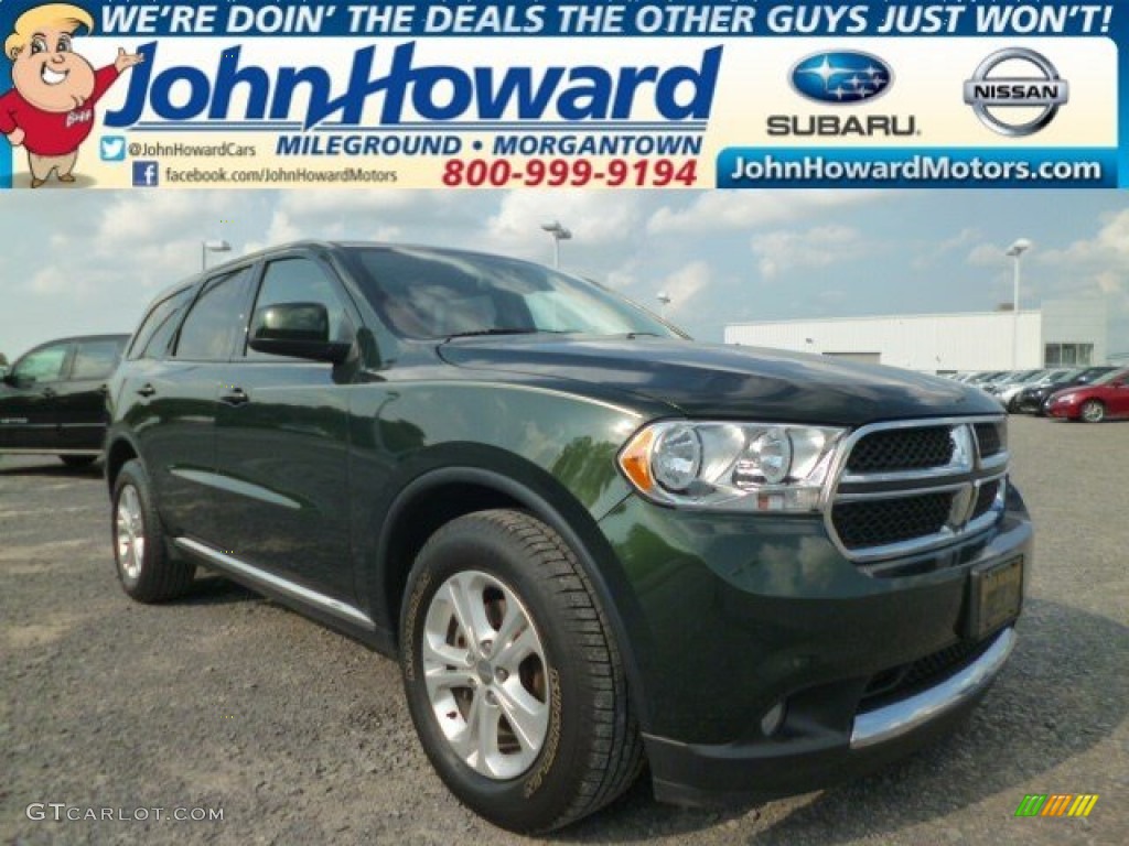 2011 Durango Express 4x4 - Natural Green Pearl / Dark Graystone/Medium Graystone photo #1