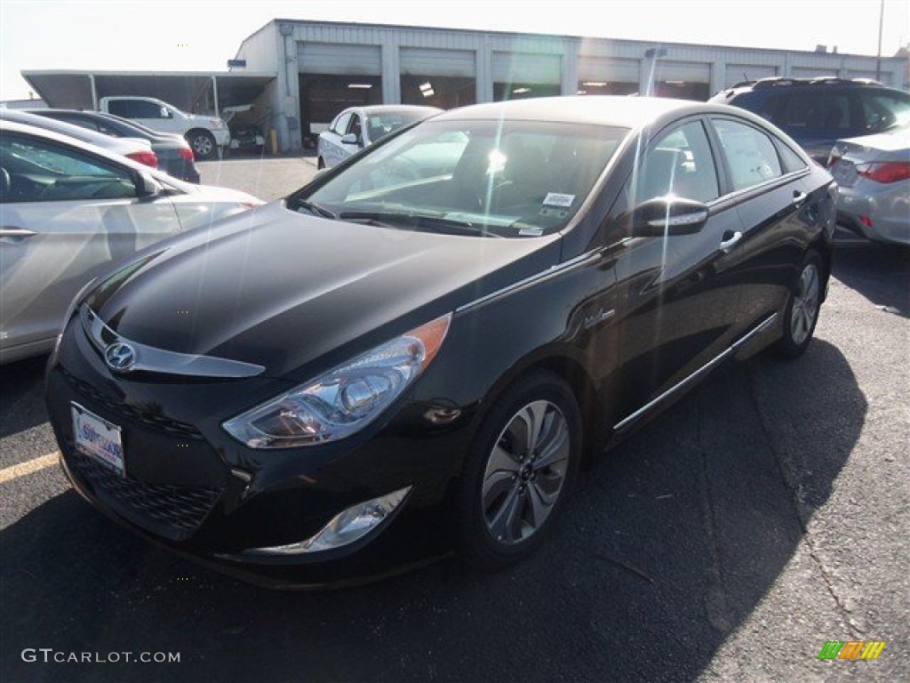 2014 Sonata Hybrid Limited - Eclipse Black / Camel photo #1