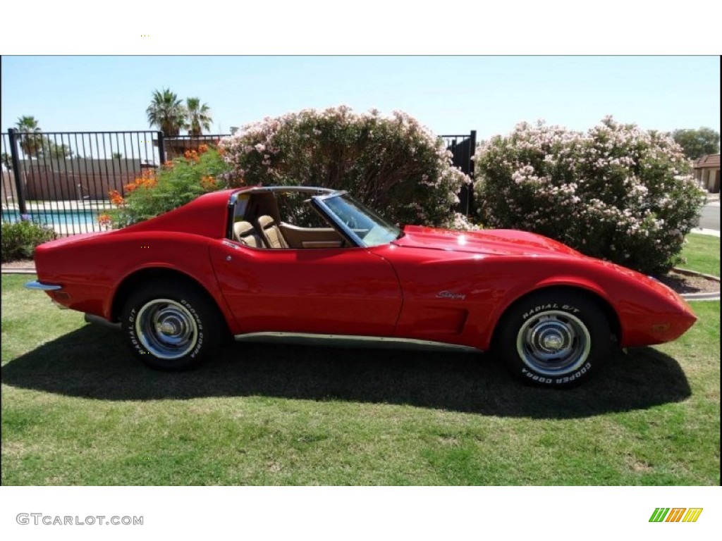 1973 Corvette Coupe - Mille Miglia Red / Medium Saddle photo #16