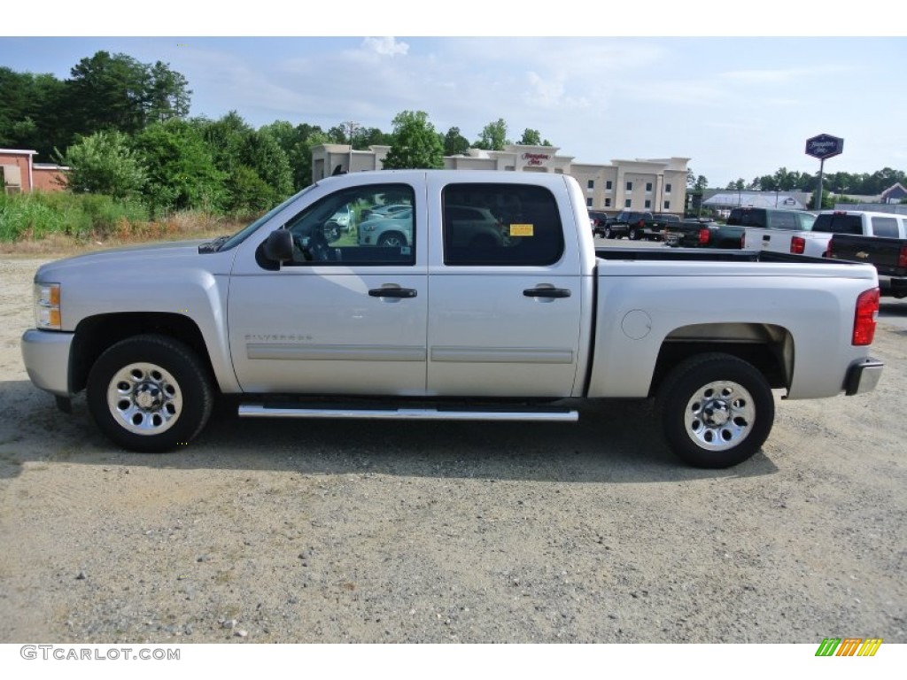 2011 Silverado 1500 LS Crew Cab - Sheer Silver Metallic / Dark Titanium photo #3