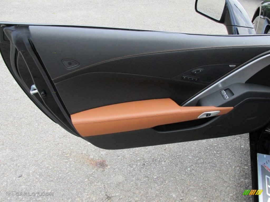 2014 Chevrolet Corvette Stingray Coupe Brownstone Door Panel Photo #95048741