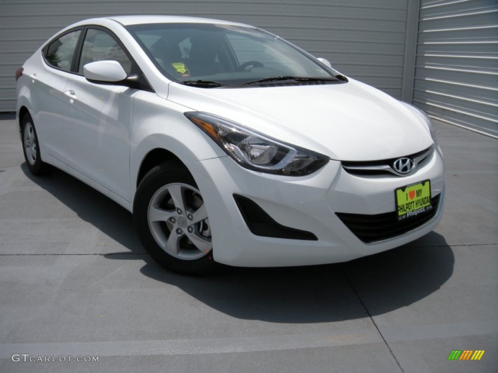 2015 Elantra SE Sedan - Quartz White Pearl / Gray photo #2