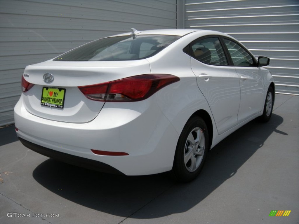 2015 Elantra SE Sedan - Quartz White Pearl / Gray photo #4