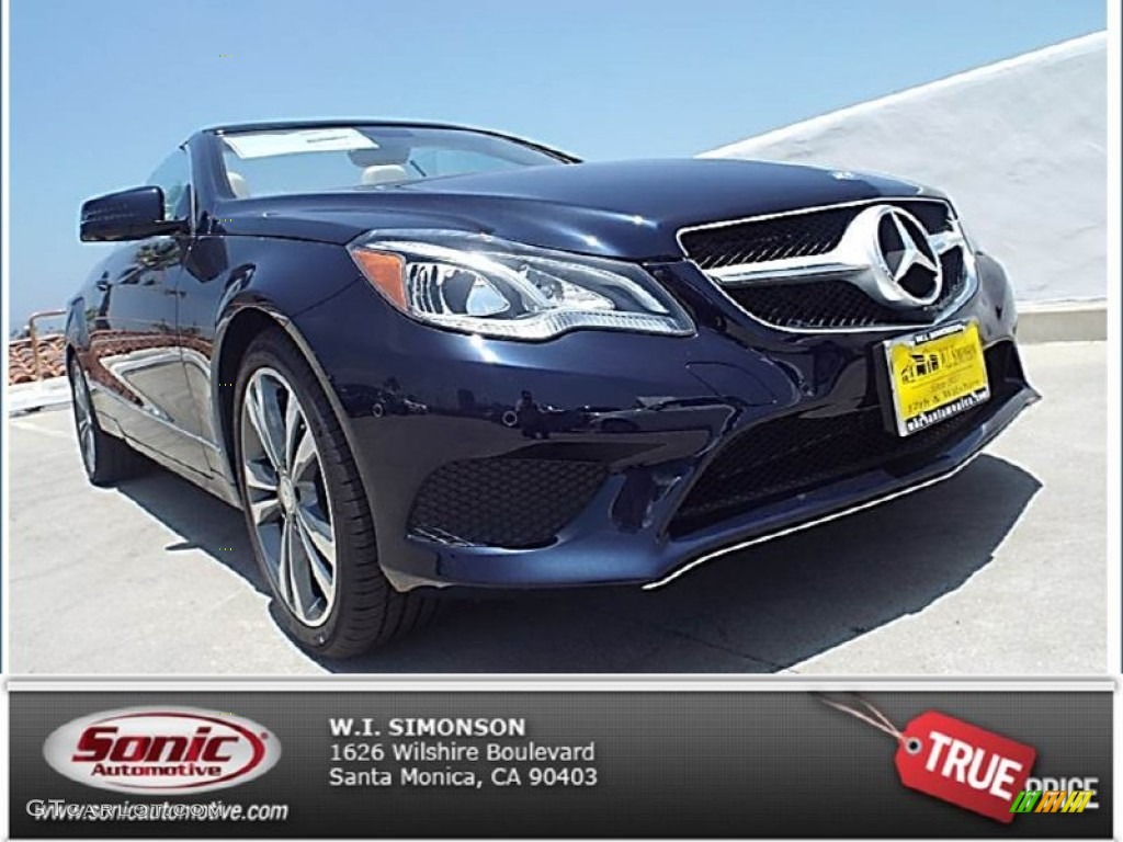 2014 E 350 Cabriolet - Lunar Blue Metallic / Silk Beige/Espresso Brown photo #1