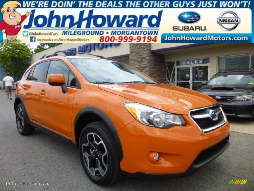 2014 XV Crosstrek 2.0i Premium - Tangerine Orange Pearl / Black photo #1