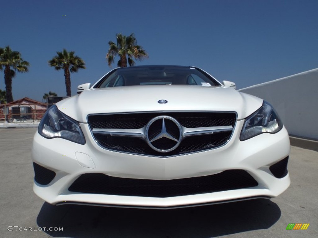 2014 E 350 Coupe - Diamond White Metallic / Silk Beige/Espresso Brown photo #2