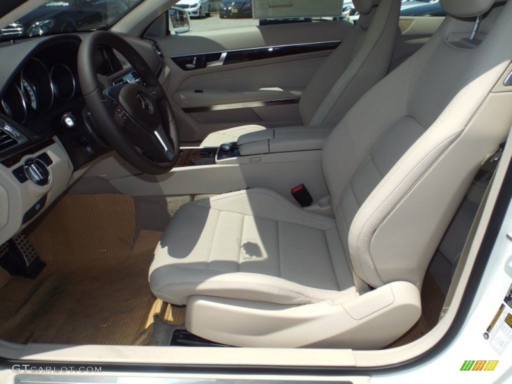 2014 E 350 Coupe - Diamond White Metallic / Silk Beige/Espresso Brown photo #7