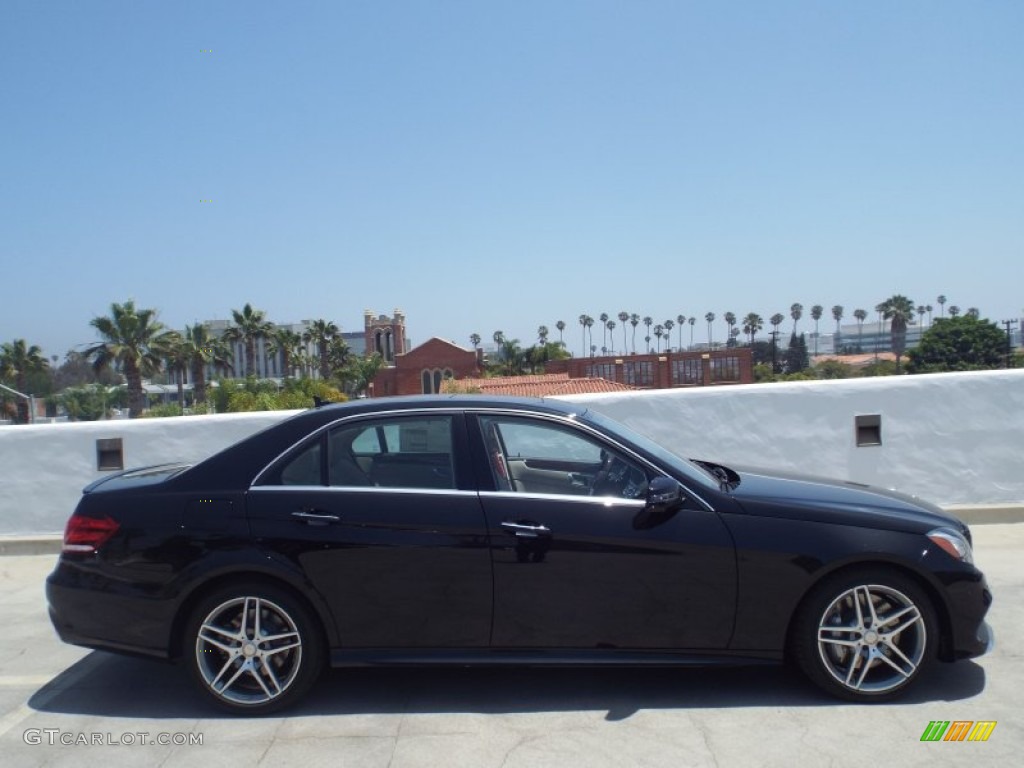 2014 E 550 4Matic Sedan - Black / Silk Beige/Espresso Brown photo #3