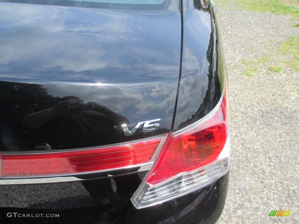 2011 Accord EX-L V6 Sedan - Crystal Black Pearl / Black photo #7
