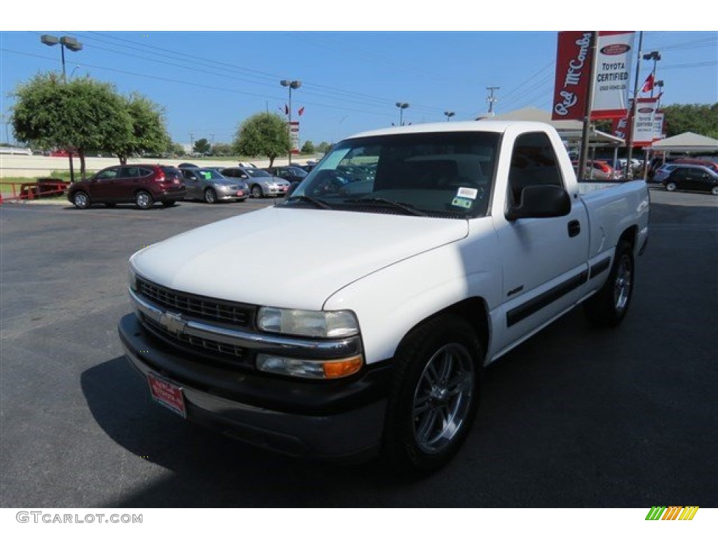 2002 Silverado 1500 LS Regular Cab - Summit White / Graphite Gray photo #3