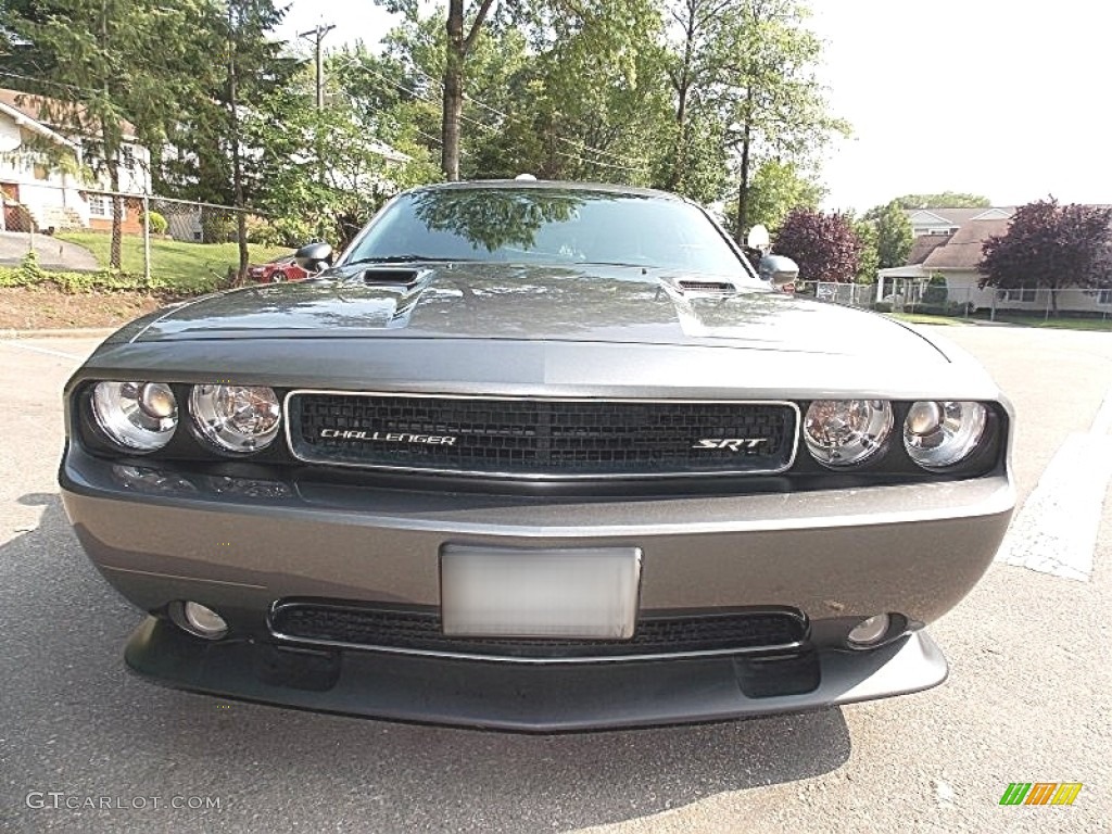 2012 Challenger SRT8 392 - Tungsten Metallic / Dark Slate Gray/Radar Red photo #8