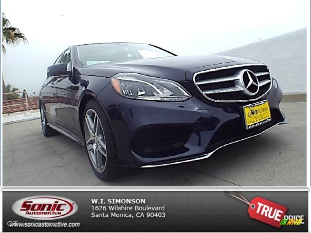 2014 E 350 Sport Sedan - Lunar Blue Metallic / Silk Beige/Espresso Brown photo #1