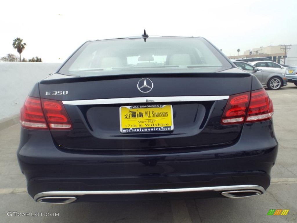 2014 E 350 Sport Sedan - Lunar Blue Metallic / Silk Beige/Espresso Brown photo #5