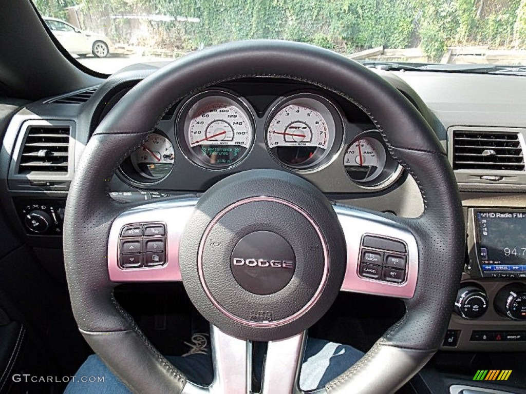 2012 Challenger SRT8 392 - Tungsten Metallic / Dark Slate Gray/Radar Red photo #19