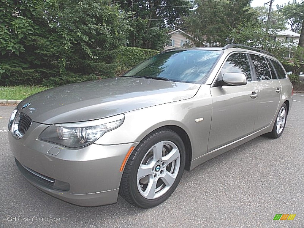 2008 5 Series 535xi Sports Wagon - Platinum Bronze Metallic / Cream Beige Dakota Leather photo #1