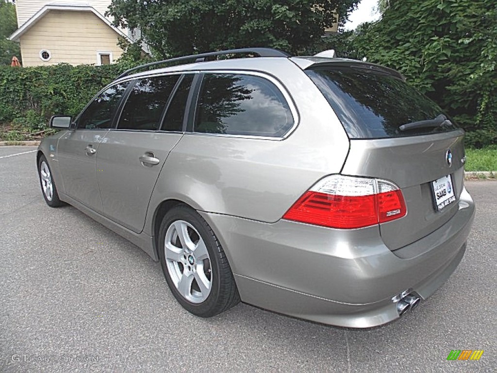 2008 5 Series 535xi Sports Wagon - Platinum Bronze Metallic / Cream Beige Dakota Leather photo #3