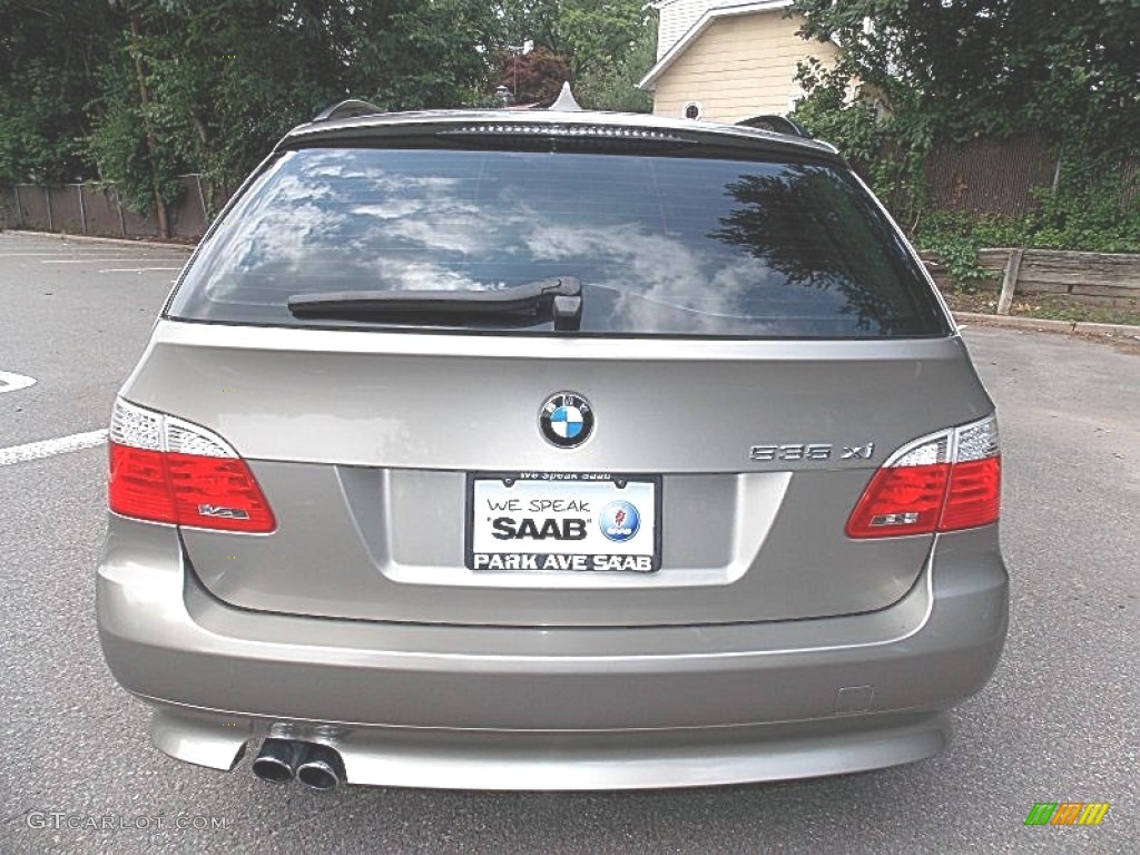 2008 5 Series 535xi Sports Wagon - Platinum Bronze Metallic / Cream Beige Dakota Leather photo #4