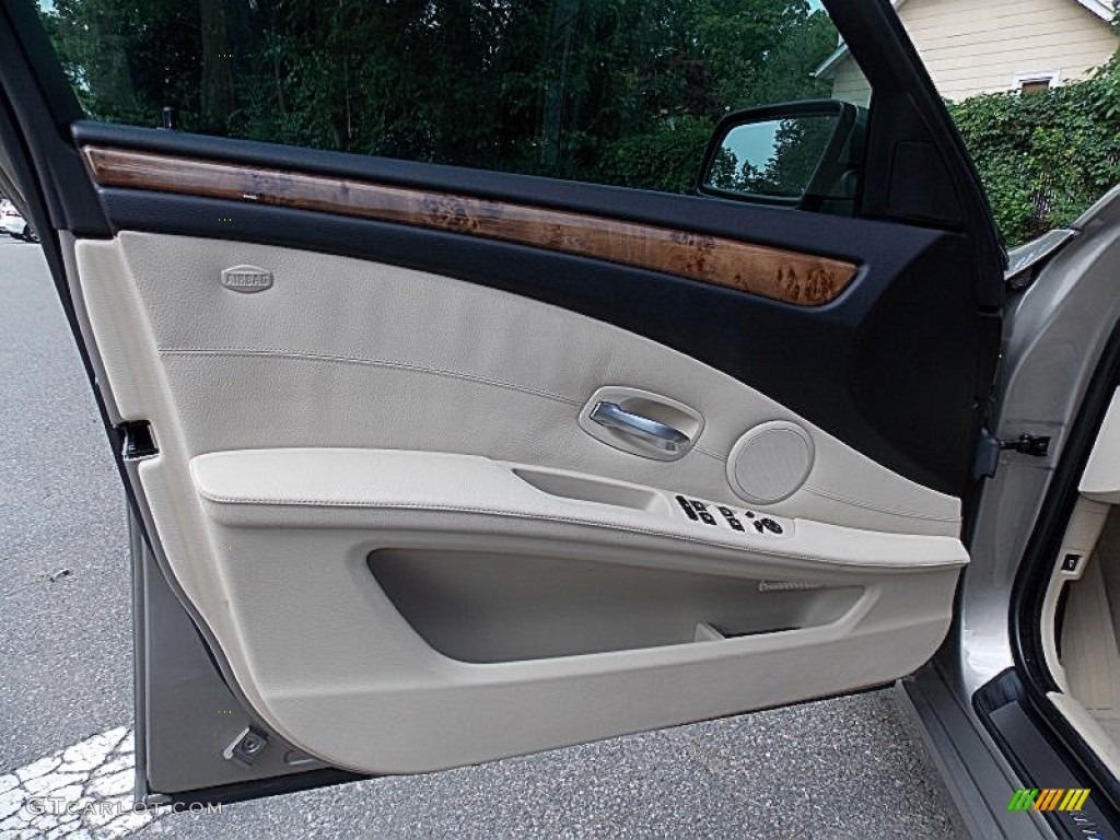 2008 5 Series 535xi Sports Wagon - Platinum Bronze Metallic / Cream Beige Dakota Leather photo #10