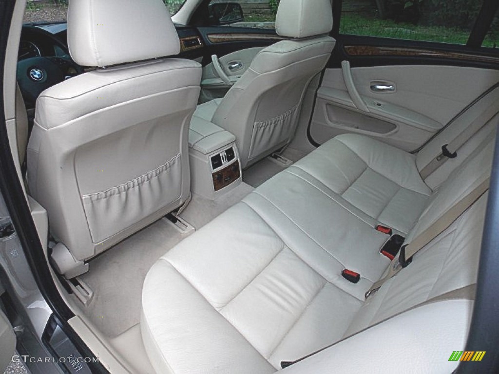 2008 5 Series 535xi Sports Wagon - Platinum Bronze Metallic / Cream Beige Dakota Leather photo #17