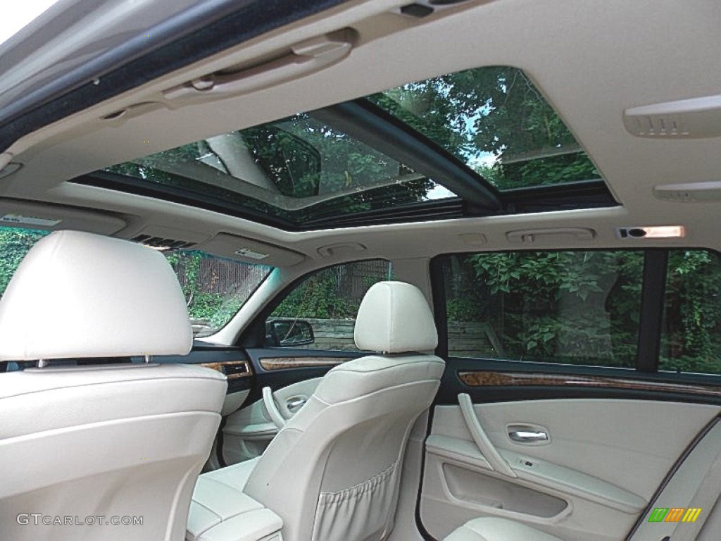 2008 5 Series 535xi Sports Wagon - Platinum Bronze Metallic / Cream Beige Dakota Leather photo #18