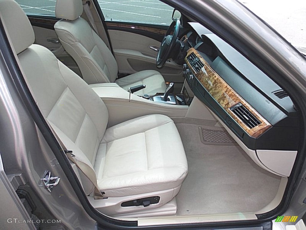 2008 5 Series 535xi Sports Wagon - Platinum Bronze Metallic / Cream Beige Dakota Leather photo #21