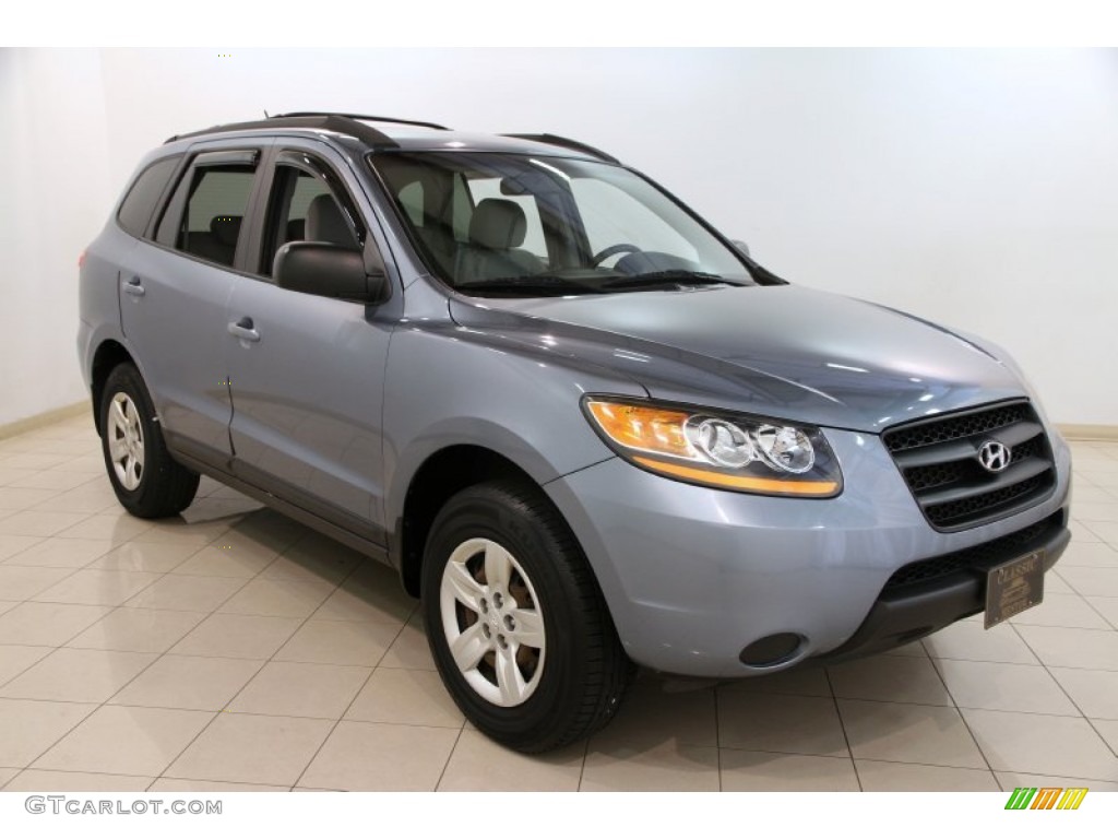 2009 Santa Fe GLS 4WD - Silver Blue / Gray photo #1