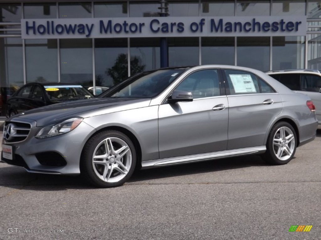 2014 E 350 4Matic Sedan - Paladium Silver Metallic / designo Mystic Platinum White photo #1