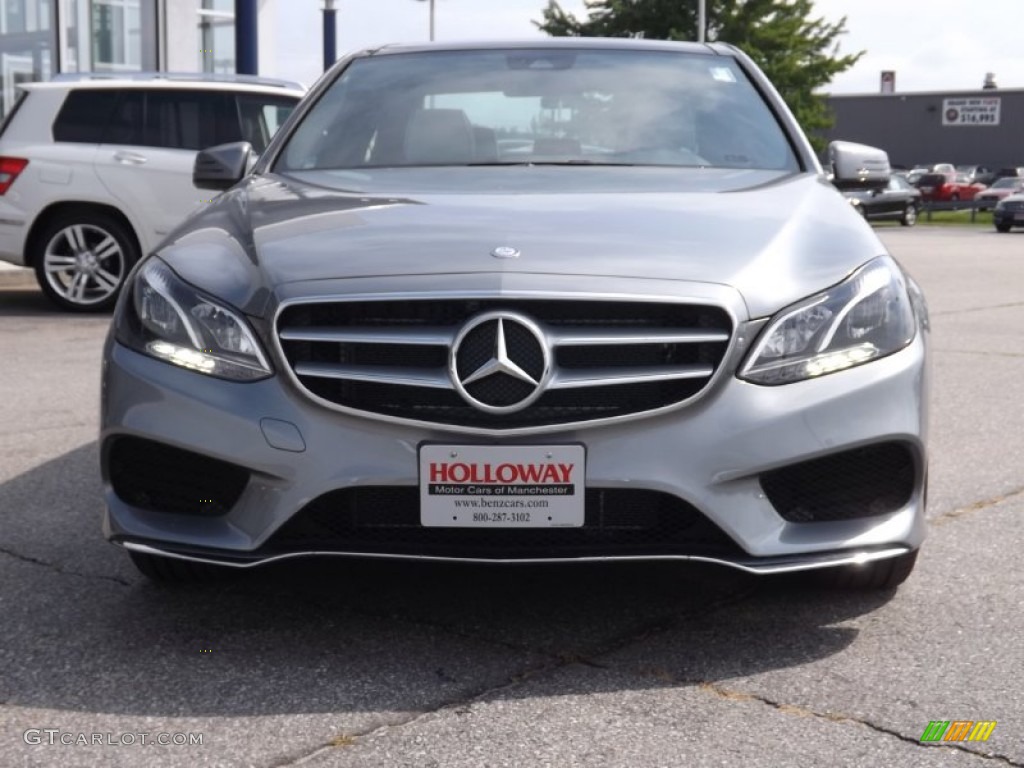 2014 E 350 4Matic Sedan - Paladium Silver Metallic / designo Mystic Platinum White photo #2