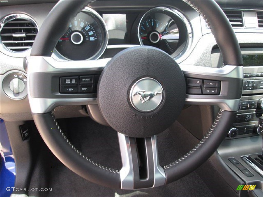2014 Mustang V6 Coupe - Deep Impact Blue / Charcoal Black photo #7