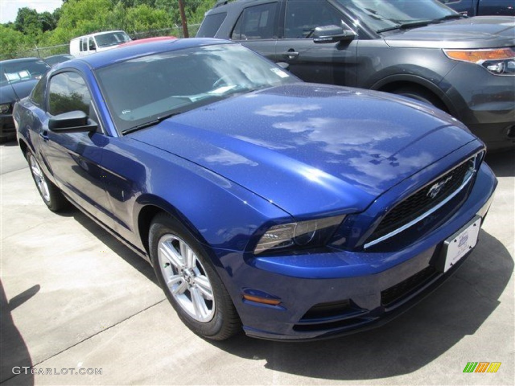 2014 Mustang V6 Coupe - Deep Impact Blue / Charcoal Black photo #1