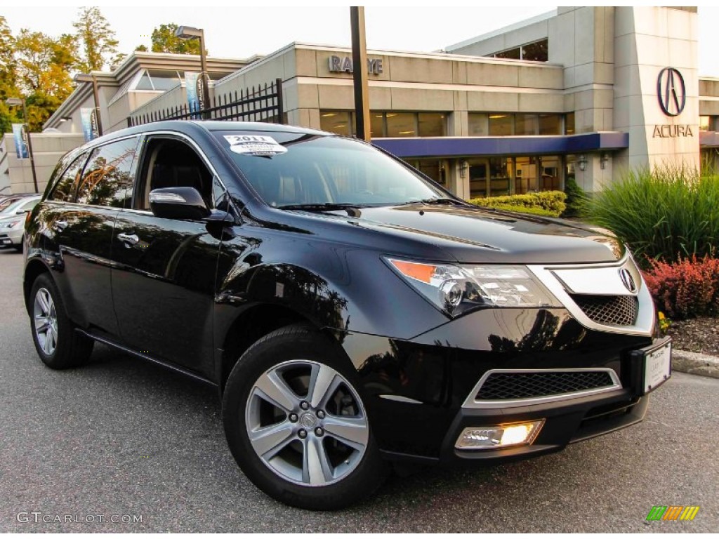 2011 MDX Technology - Crystal Black Pearl / Ebony photo #1