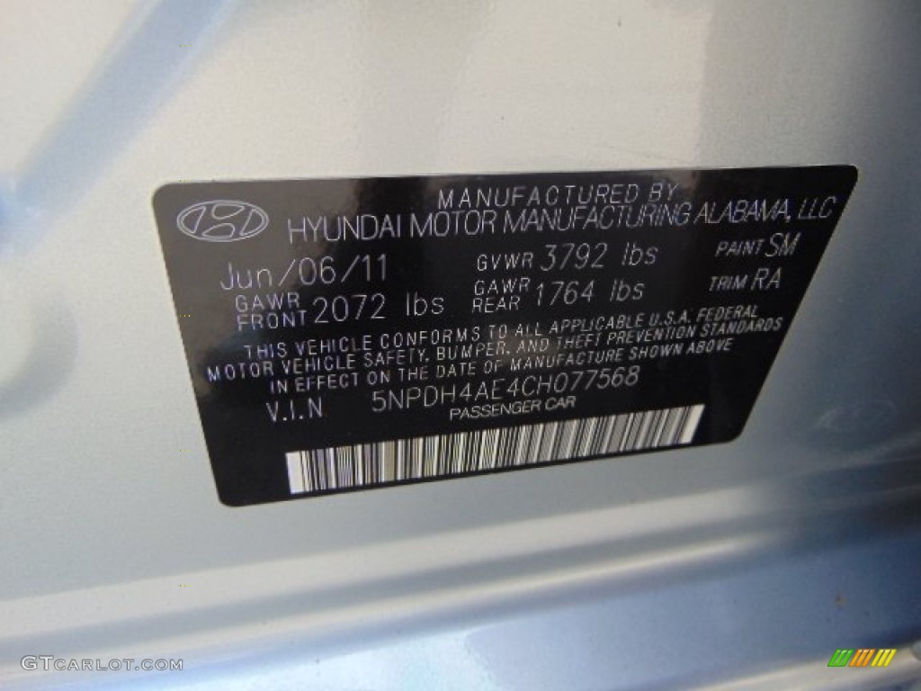 2012 Elantra GLS - Silver / Gray photo #19