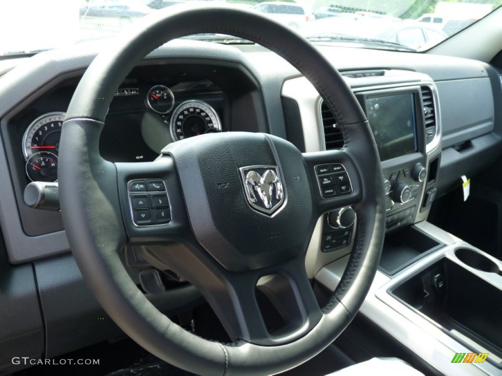 2014 1500 SLT Crew Cab 4x4 - Deep Cherry Red Crystal Pearl / Black/Diesel Gray photo #3